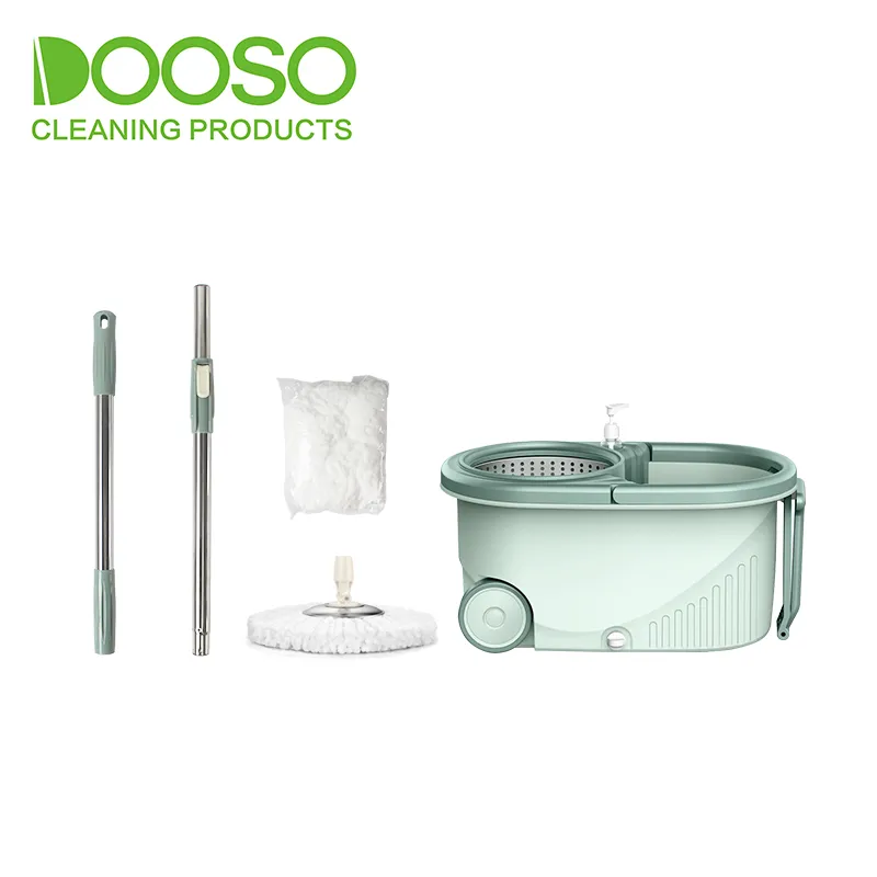 Spin Mop Floor Cleaning with Wringer Set Spinning Mopping Buckets Cleaning Supplies with 2 Replacement Refills, Extended Handle for Home Hardwood Floors Tiles