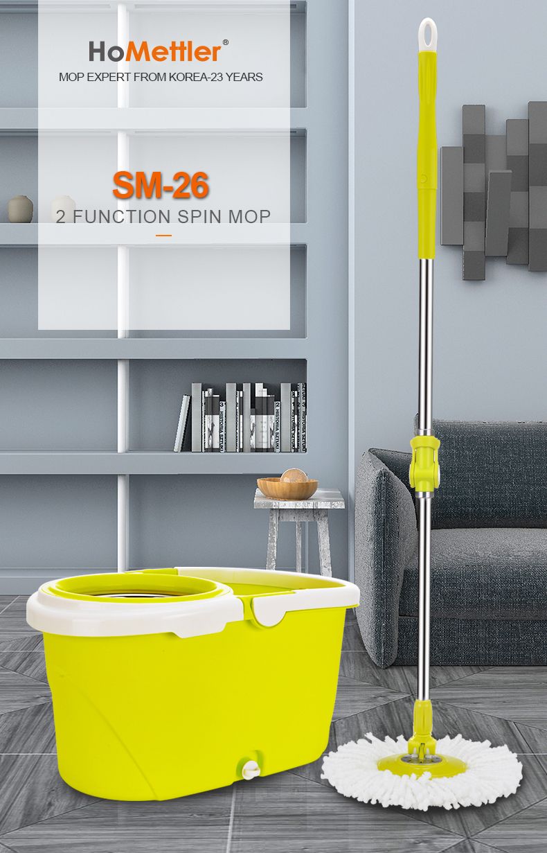 Spin Turbine Wash Device Detachable Design Ss Basket Magic Mop