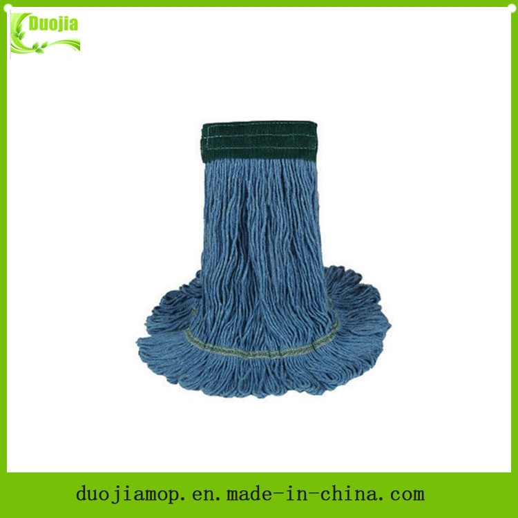 Wet Cotton Mop Green Wide Band Looped End