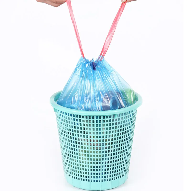 Wholesale Plastic Disposable Trash Bags Drawstring Garbage Bags for Kitchen Home Clean 45*45cm
