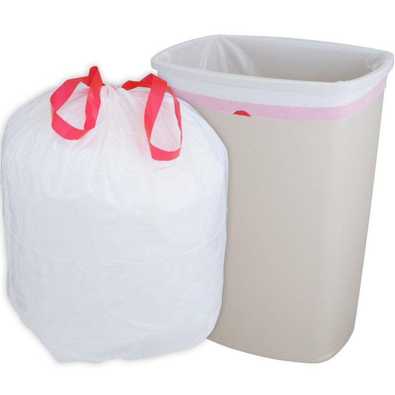 Wholesale Plastic Disposable Trash Bags Drawstring Garbage Bags for Kitchen Home Clean 45*45cm